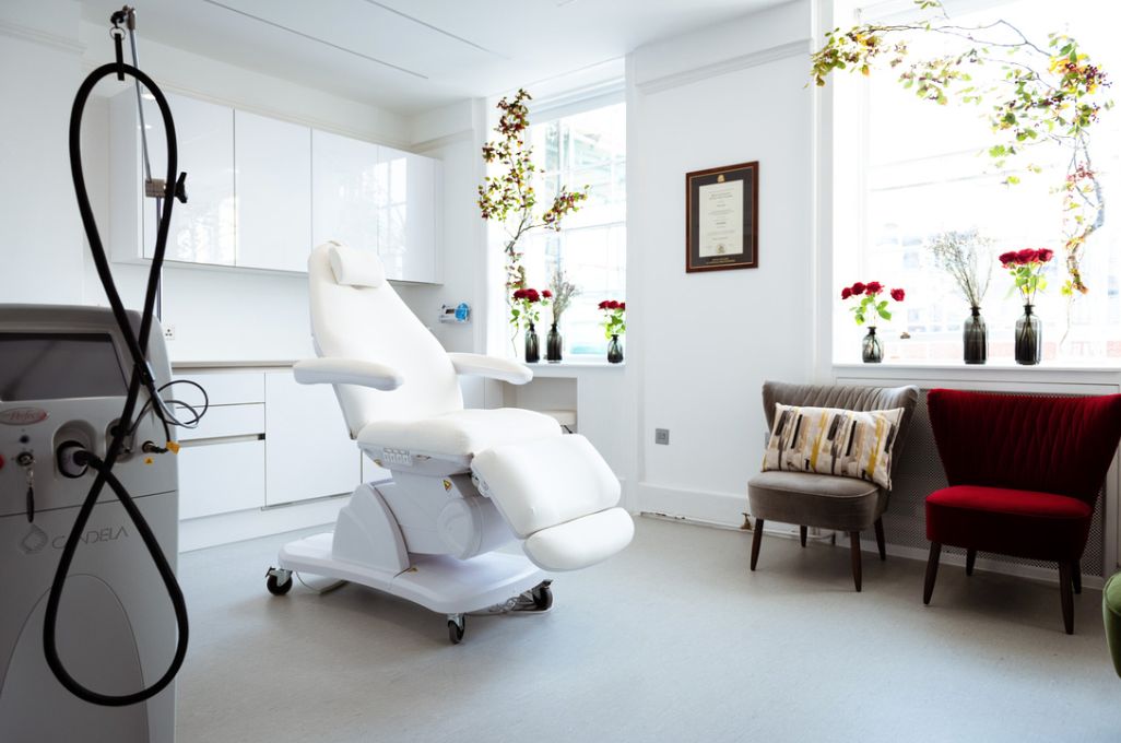 A treatment room at Dr Tatiana Aesthetic Clinic