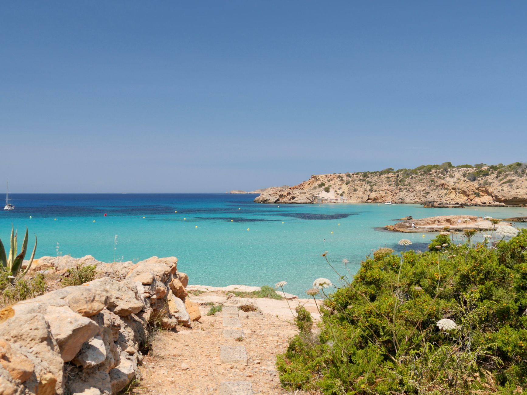 stunning cala tarida beach view in ibiza